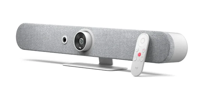Logitech Rally Bar Mini w kolorze białym z pilotem